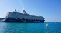 Trieste, Italy - October 1, 2023: Cruise ship Mein Schiff 5 moored next to Audace pier on the city's seafront Royalty Free Stock Photo