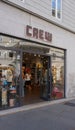 Trieste, Italy - October 1, 2023: J. Crew Fashion luxury designer store boutique . An American multi-brand