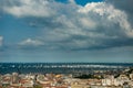 Trieste, Italy. Over 2000 of sails boat in the Adriatic sea during the Barcolana regatta 2017. The Biggest sail boat regata in the