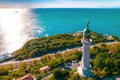 Trieste lighthouse Vittoria aerial view