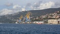 Trieste Port Cranes Royalty Free Stock Photo