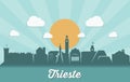 Trieste skyline - Italy - vector illustration