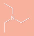 Triethylamine organic base molecule. Skeletal formula. Royalty Free Stock Photo