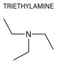 Triethylamine organic base molecule. Skeletal formula. Chemical structure Royalty Free Stock Photo