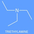 Triethylamine organic base molecule. Skeletal formula. Chemical structure Royalty Free Stock Photo