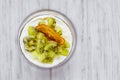 Trifle dessert of sponge cake, fruits and custard Royalty Free Stock Photo