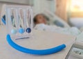 Triflow incentive spirometer Royalty Free Stock Photo