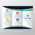 Trifold brochure, business brochure template, trend brochure Royalty Free Stock Photo