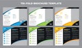 Corporate Trifold Brochure Template, Business Leaflet Design Royalty Free Stock Photo