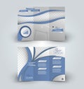 Trifold business brochure leaflet template Royalty Free Stock Photo