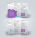 Trifold business brochure leaflet template Royalty Free Stock Photo