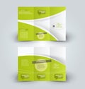 Trifold business brochure leaflet template Royalty Free Stock Photo