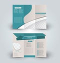 Trifold business brochure leaflet template Royalty Free Stock Photo