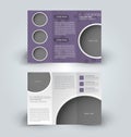 Trifold business brochure leaflet template Royalty Free Stock Photo