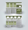 Trifold business brochure leaflet template Royalty Free Stock Photo
