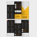 Trifold Food Menu Brochure Template