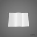Trifold white template paper. Vector illustration Royalty Free Stock Photo