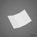 Trifold white template paper. Vector illustration Royalty Free Stock Photo