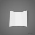 Trifold white template paper. Vector illustration Royalty Free Stock Photo