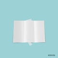 Trifold white template paper. Vector illustration Royalty Free Stock Photo