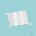 Trifold white template paper. Vector illustration Royalty Free Stock Photo