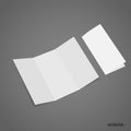 Trifold white template paper. Vector illustration Royalty Free Stock Photo
