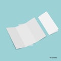 Trifold white template paper. Vector illustration Royalty Free Stock Photo