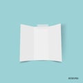 Trifold white template paper. Vector illustration Royalty Free Stock Photo