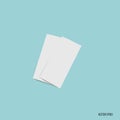 Trifold white template paper. Vector illustration Royalty Free Stock Photo
