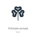 Trifoliate ternate icon vector. Trendy flat trifoliate ternate icon from nature collection isolated on white background. Vector