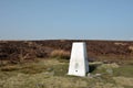 Trig point at high brown knoll between wadworth and midgley moor in calderdale west yorkshire