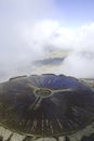 The trig point at the summit of mount snowdon Royalty Free Stock Photo