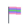 Trigender flag flat icon, vector illustration Royalty Free Stock Photo