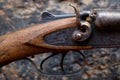 Trigger an old hunting rifle Royalty Free Stock Photo