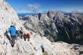 TRIGLAV, AUGUST 12, 2017 - Climbers on Triglav Peak, Slovenia, Europe