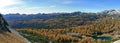 Triglav NP autumn larches Dolina Triglavskih Jezer panorama Royalty Free Stock Photo
