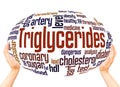 Triglycerides word cloud sphere concept Royalty Free Stock Photo