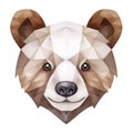 Trigonal tribal bear portrait Royalty Free Stock Photo