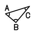 Trigonometry vector, Back to school line style icon