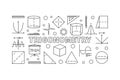 Trigonometry vector horizontal illustration