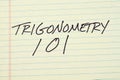 Trigonometry 101 On A Yellow Legal Pad Royalty Free Stock Photo