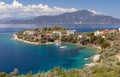 Picturesque coastline near Trikeri and Agia Kyriaki villages in Pelio, Greece. Royalty Free Stock Photo