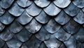 triking design featuring fish scales in various sizes and shapes creating mesmerizing texture that resembles futuristic