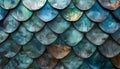 triking design featuring fish scales in various sizes and shapes creating mesmerizing texture that resembles futuristic