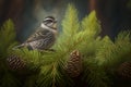 trill of songbird in spruce forest Royalty Free Stock Photo