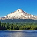 Trillium lake with mt.hood in background