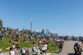 Trillium Park packed with people waiting for the Canadian International Airshow to begin during Labour Day weekend