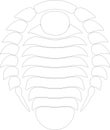 Trilobite Outline Silhouette Generative Ai Royalty Free Stock Photo