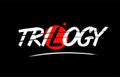 trilogy word text logo icon with red circle design Royalty Free Stock Photo