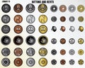 Fashion Metallic Buttons and Revit for Denim, Jeans, Jackets, Coats and For All Kind of Textile